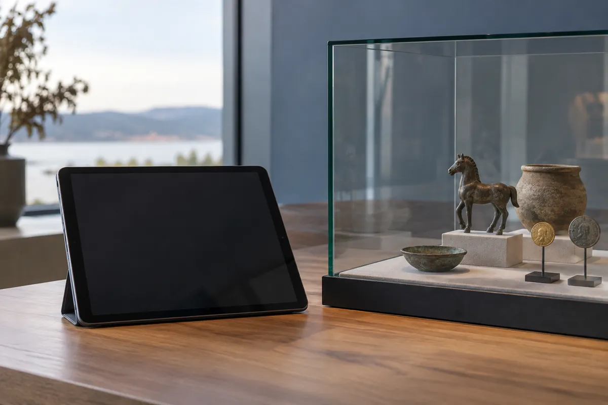 Oyun kurallarını incelemek için kullanılan tablet ve oyun taşları